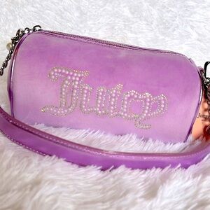 Juicy Couture Lilac Rhinestone Logo Mini Barrel Bag – NWT